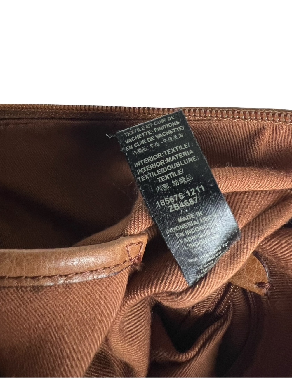 Fossil ZB4687 Patchwork Crossbody Bag Y2K Boho Leather Canvas Key Charm - Picture 9 of 12